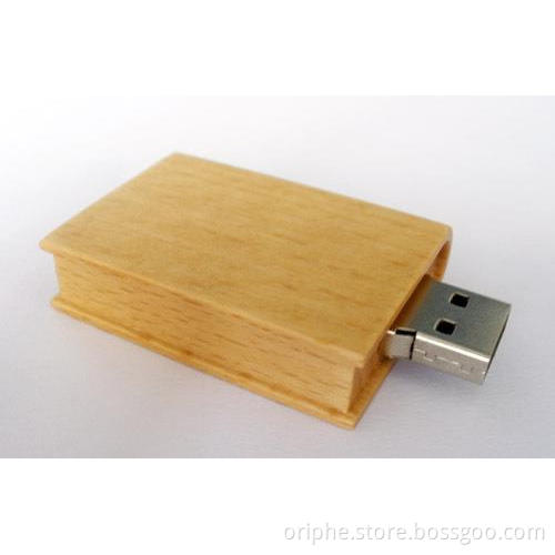 Wooden book shaped usb